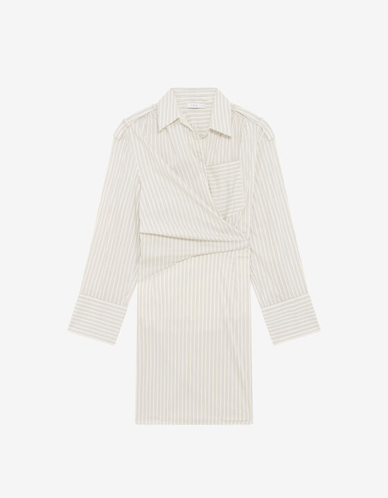 STRIPED SHIRT DRESS