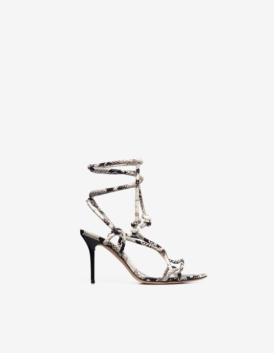 SANDALES À TALONS PYTHON
