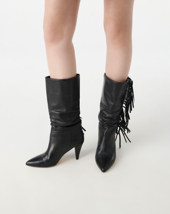 CRANKO FRINGED LEATHER ANKLE BOOTS