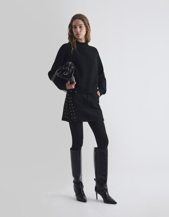 HIGH-NECK CASHMERE SWEATER