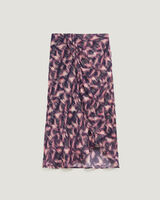 TAIO PRINTED RUFFLE MIDI SKIRT image number null