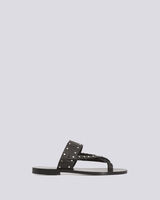 WIKI TOE RING FLAT LEATHER SANDALS image number null