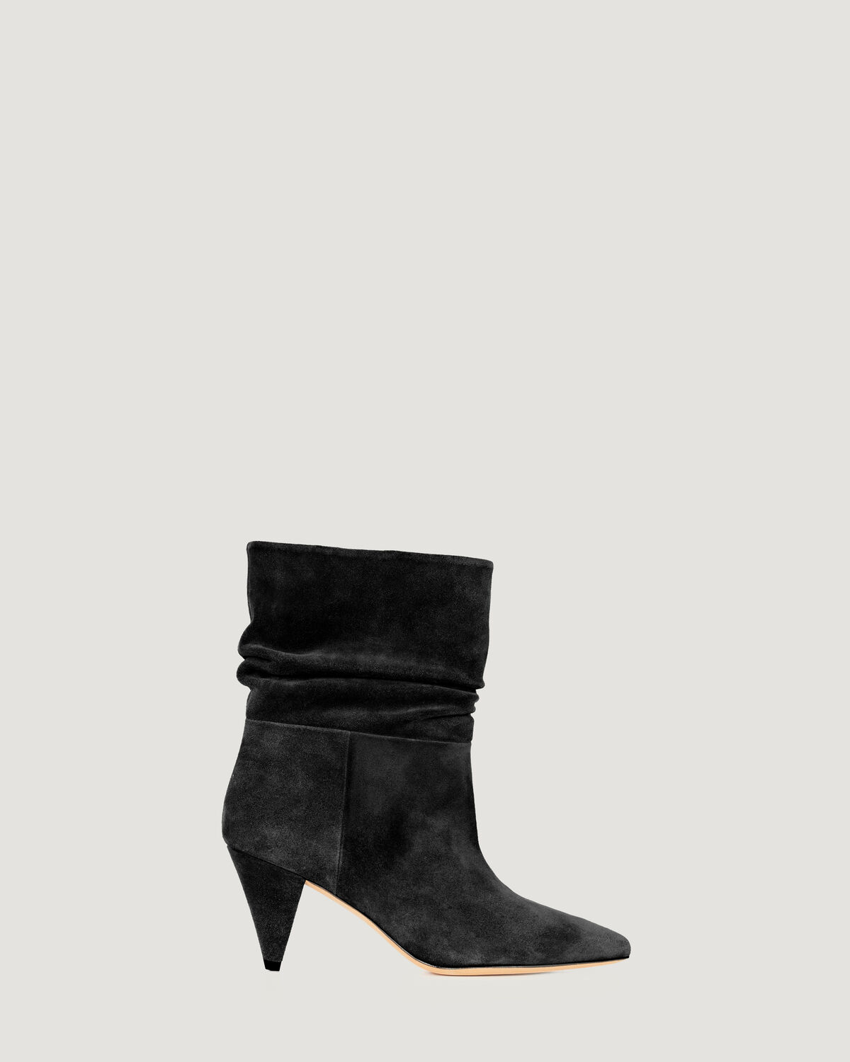IRO - THEKE SUEDE SLOUCH ANKLE BOOTS BLACK