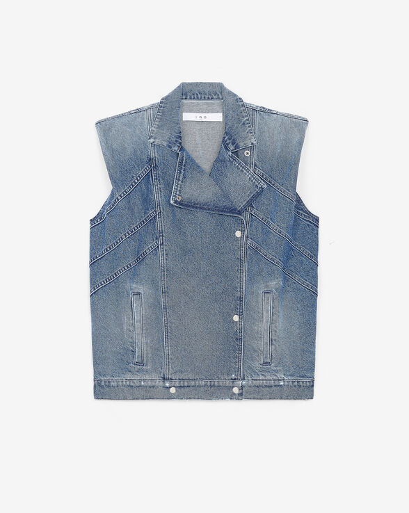 BEVERLY SLEEVELESS JEAN JACKET