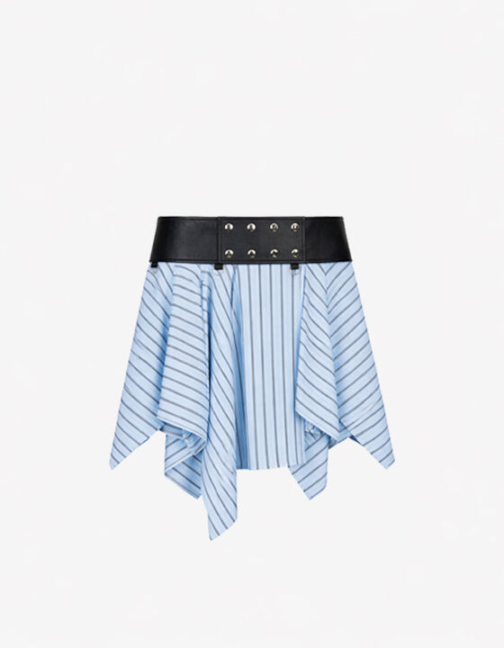 ASYMMETRICAL STRIPED SKIRT