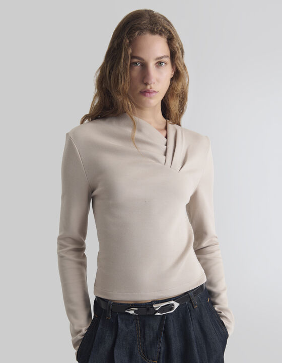 ASYMMETRIC DRAPED TOP