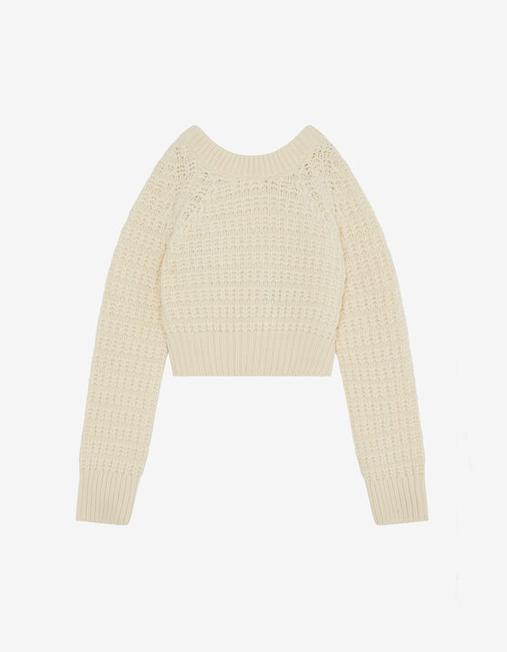 LONAS CROPPED ROUND-NECK SWEATER