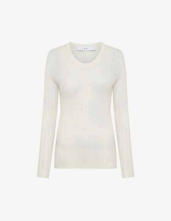 V-NECK RIBBED SWEATER