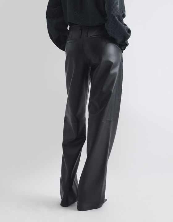 PANTALON LARGE EN CUIR