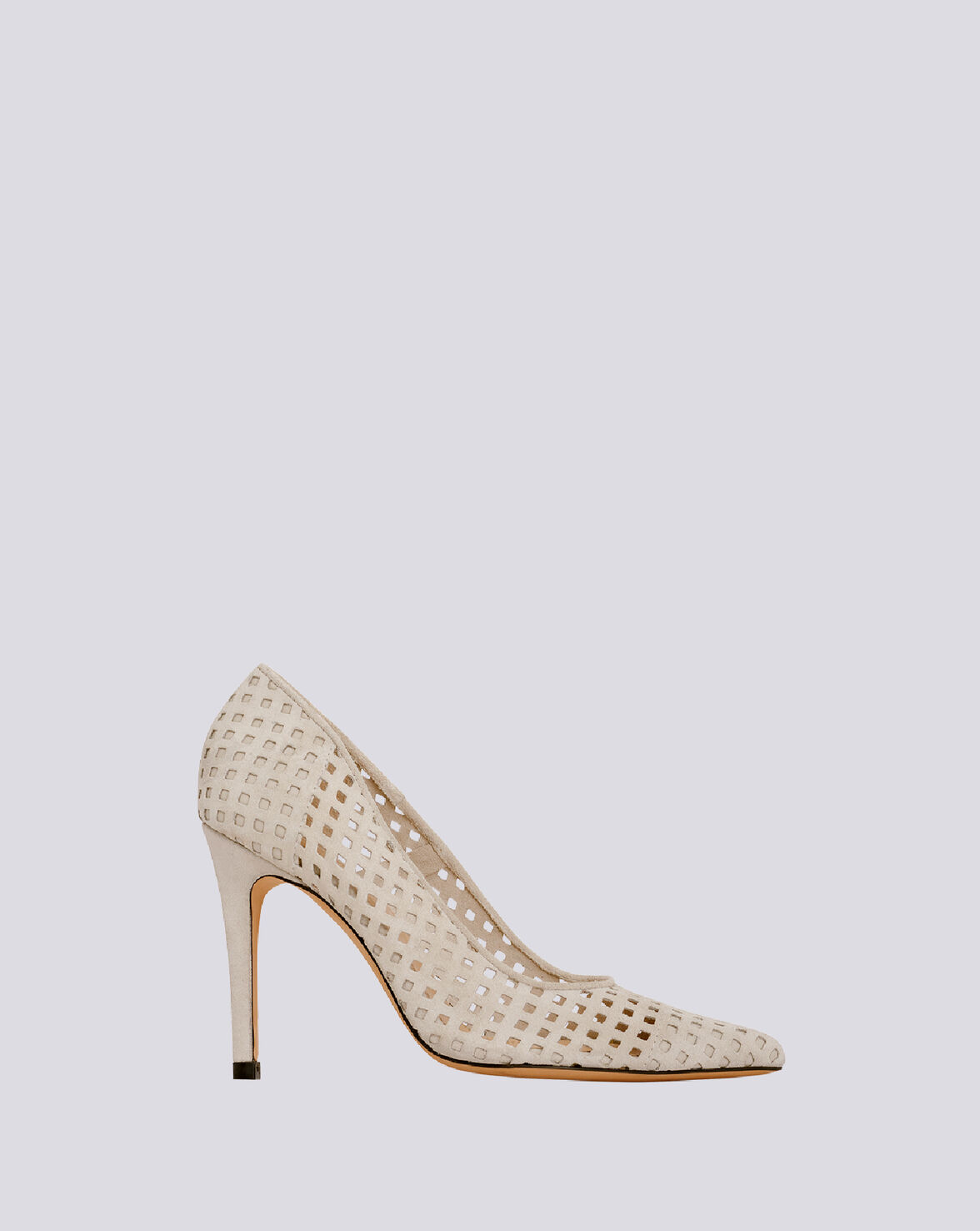 LARSON PERFORATED SUEDE POINTED PUMPS image number null