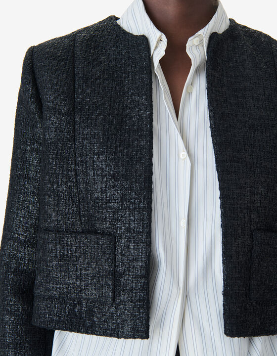 SHORT IRIDESCENT TWEED JACKET