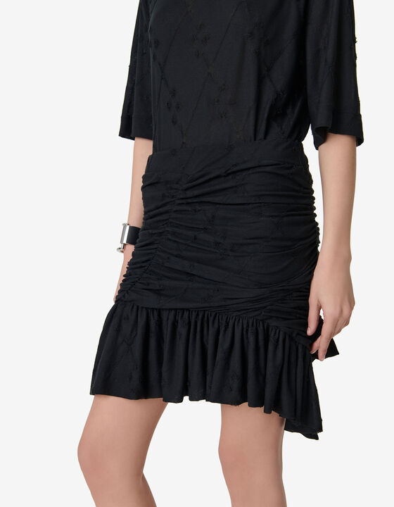 ASYMMETRICAL TEXTURED SKIRT