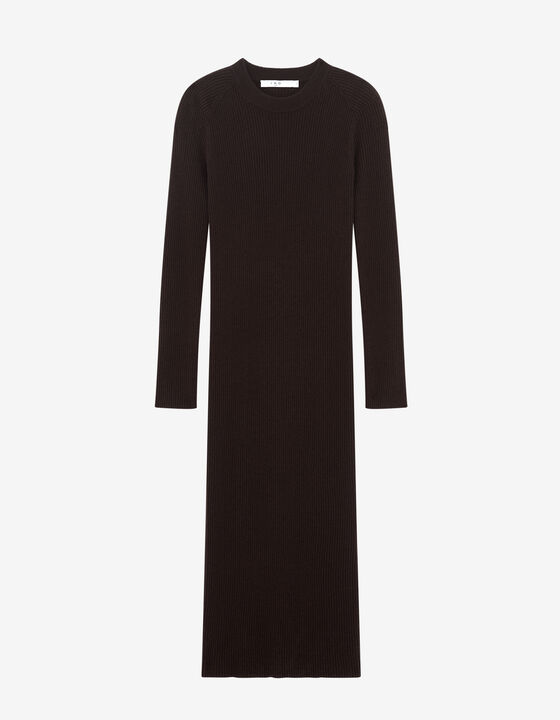 CASHMERE RIBBED MAXI DRESS