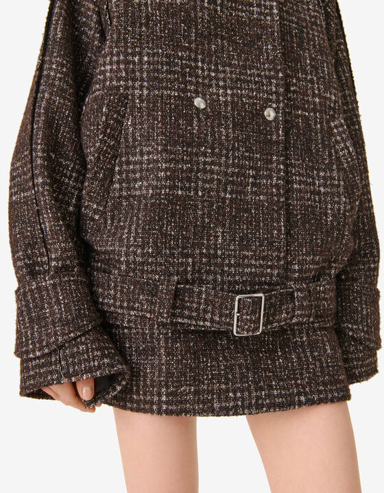 TWEED CROPPED TRENCH