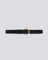 ENZA SILVER BUCKLE LEATHER BELT image number null