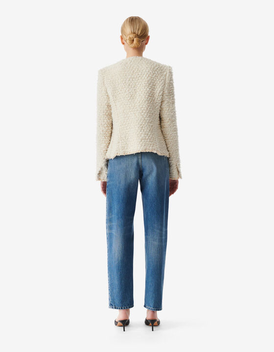 VESTE EN LAINE M&Eacute;LANG&Eacute;E