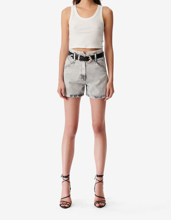 SHORT EN JEAN D&Eacute;LAV&Eacute;