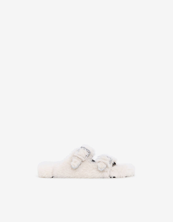 BILLIE SHEARLING FLAT MULES