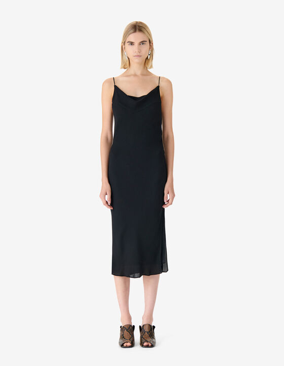 LONG DRESS WITH COWL NECKLINE