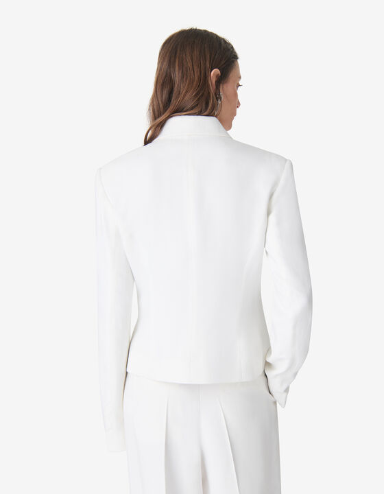 FITTED JACKET WITH RUFFLES