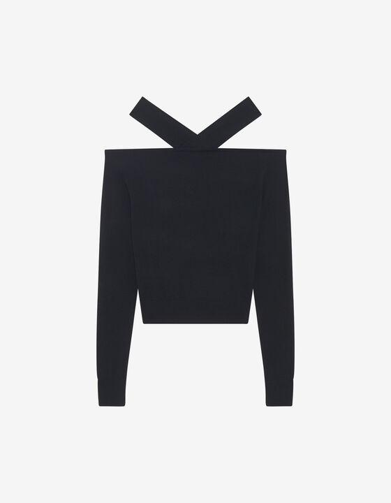 HEAMMA OFF-THE-SHOULDER SWEATER