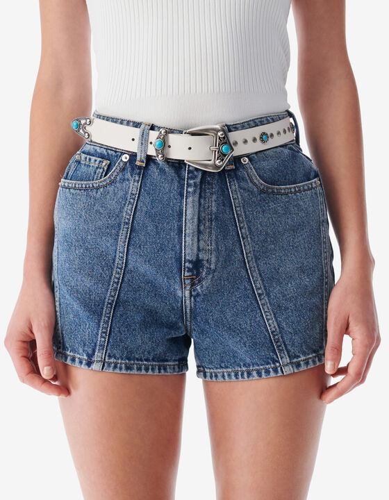 STUDDED LEATHER BELT
