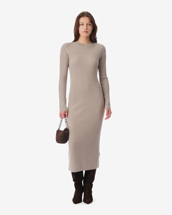 LIETTE CASHMERE RIBBED MAXI DRESS