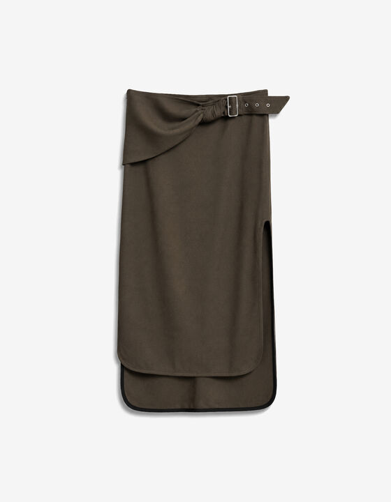 BELTED MIDI SKIRT