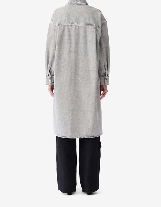 DENIM MAXI OVERSHIRT