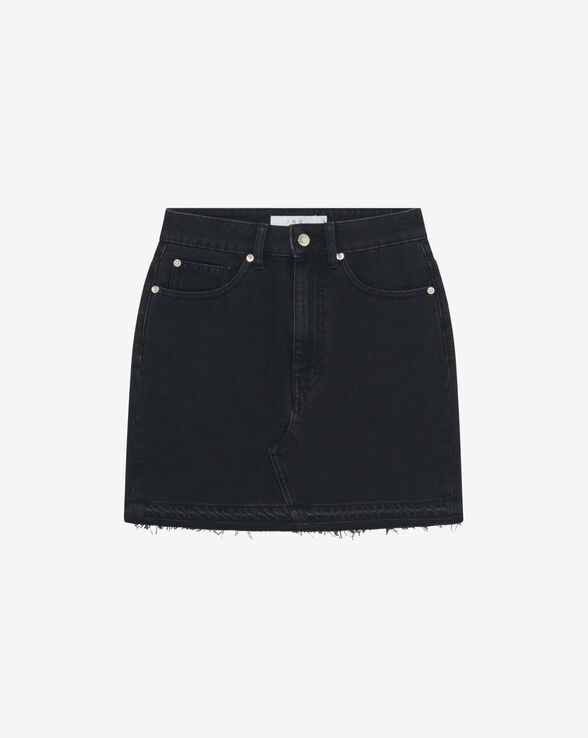 KAVALA SHORT FADED DENIM SKIRT