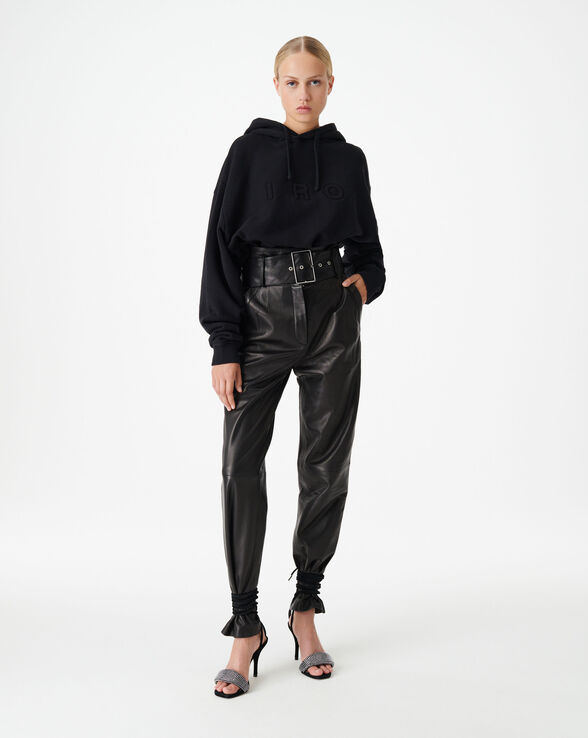 ALAKI BELTED LEATHER PANTS