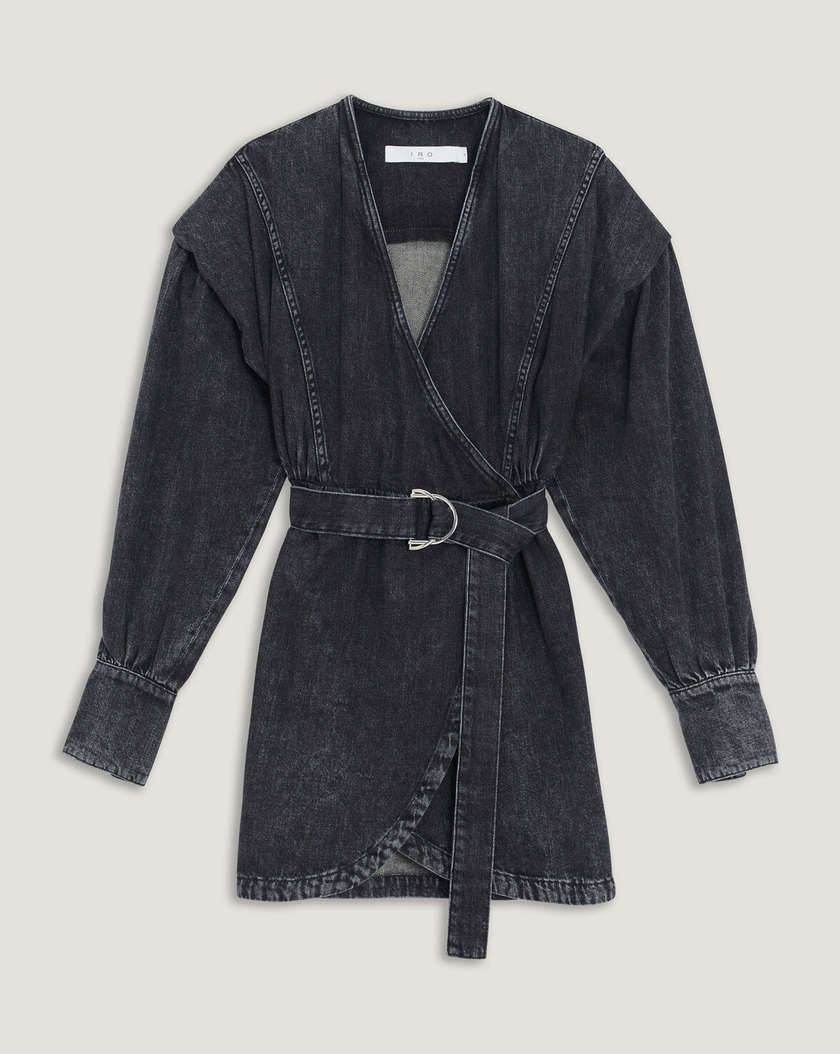 GERLIN BELTED DENIM MINI DRESS  image number null