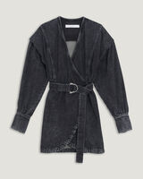 GERLIN BELTED DENIM MINI DRESS  image number null