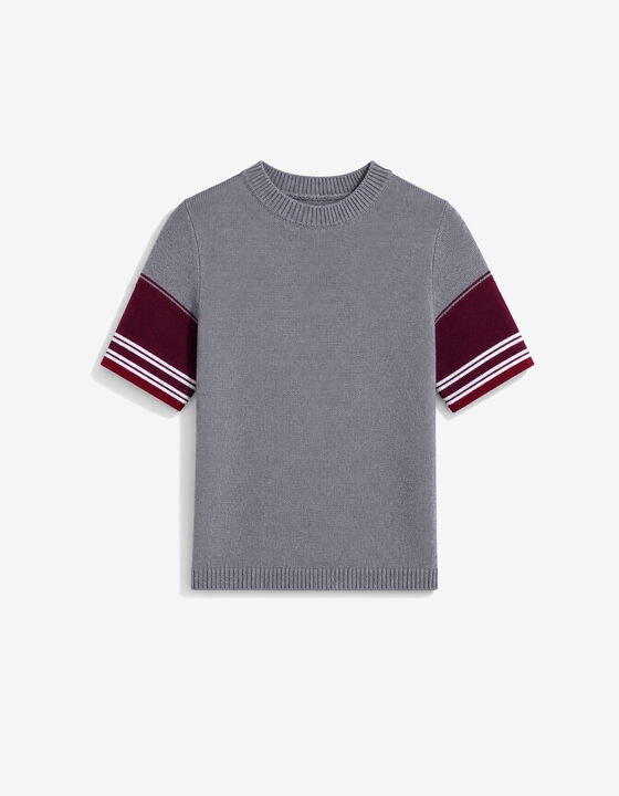SHORT-SLEEVED WOOL SWEATER