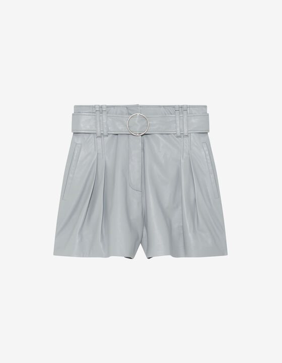 SHORT EN CUIR CEINTURÉ