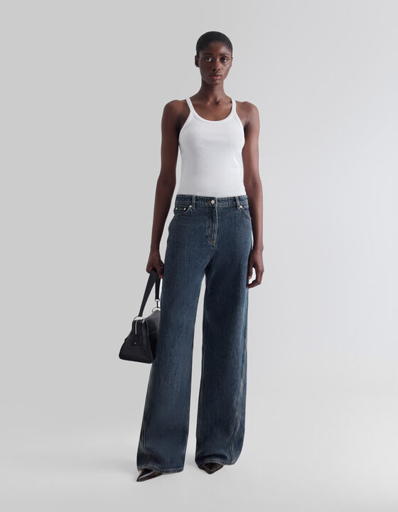 JEAN LARGE &Agrave; COUTURES TORSAD&Eacute;ES