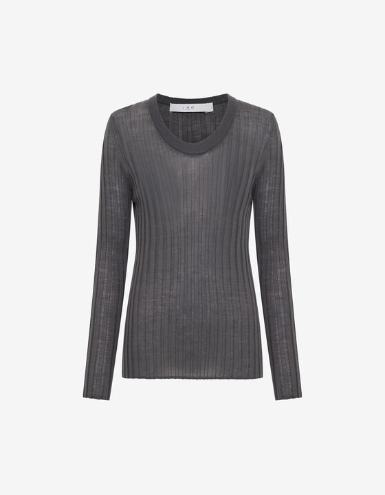 V-NECK RIBBED SWEATER
