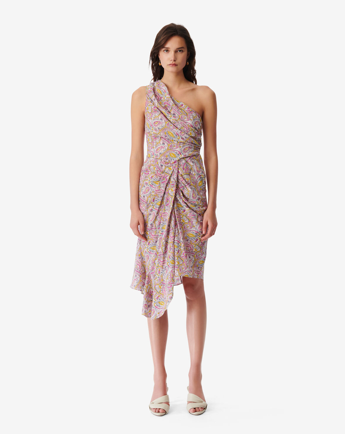 Shop Iro Tabea Asymmetrical Print Dress