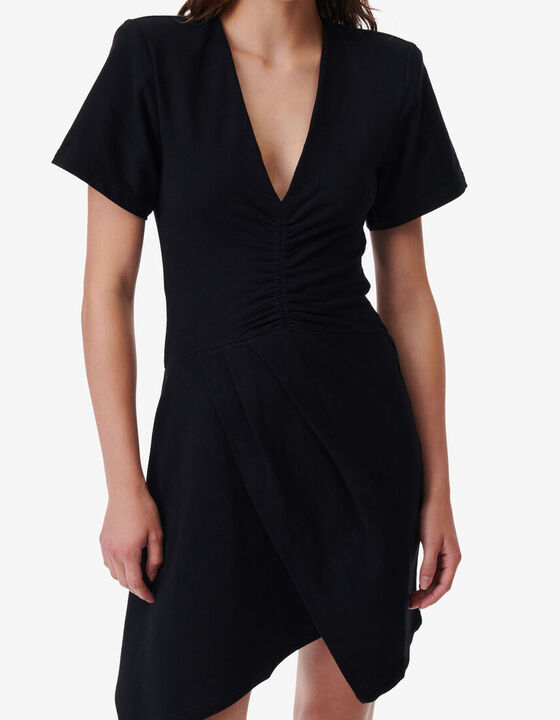 ROBE COURTE EN JERSEY COL V