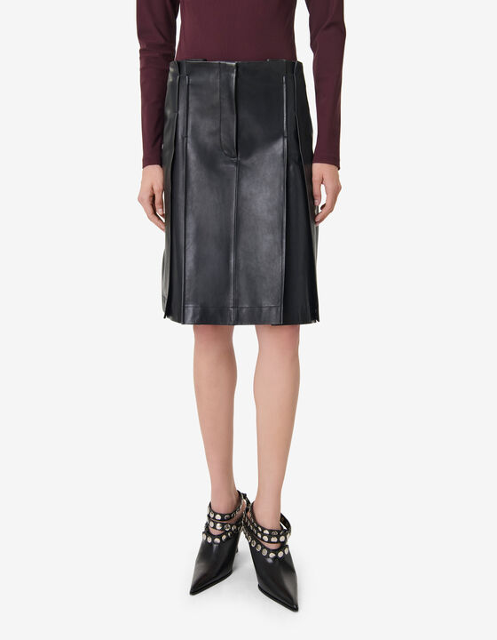 LEATHER PANEL SKIRT