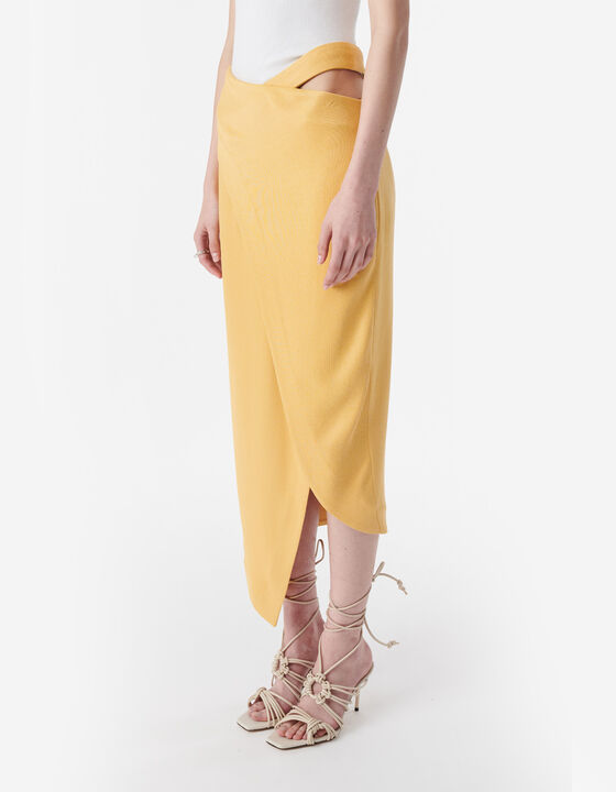 MIDI WRAP SKIRT