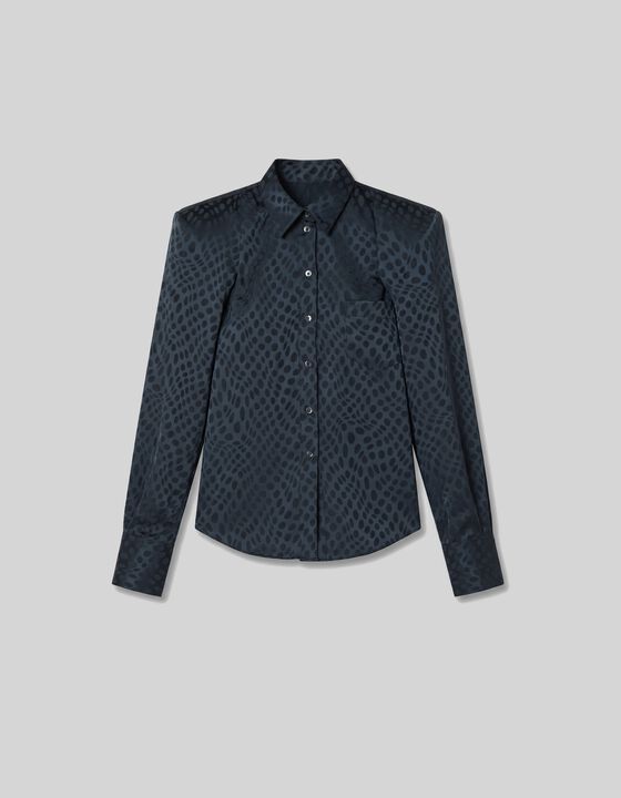 JACQUARD SHIRT WITH STRUCTURED SHOULDERS