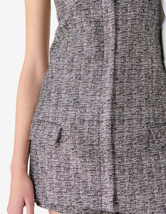 IRIDESCENT TWEED BUSTIER