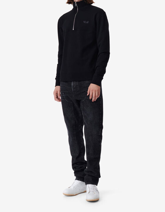 SWEATSHIRT WITH ZIP-UP NECKLINE