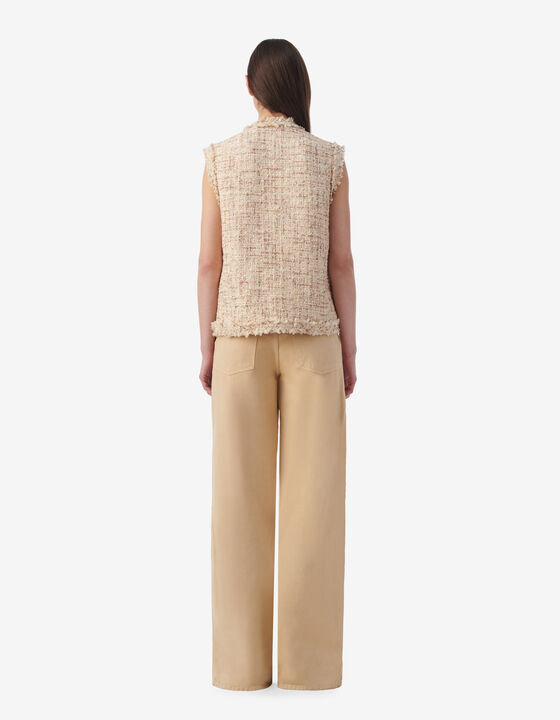 VESTE SANS MANCHES EN TWEED