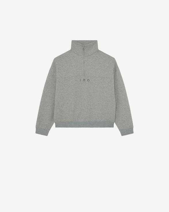 IRO LOGO SWEATSHIRT WITH ZIP-UP NECKLINE