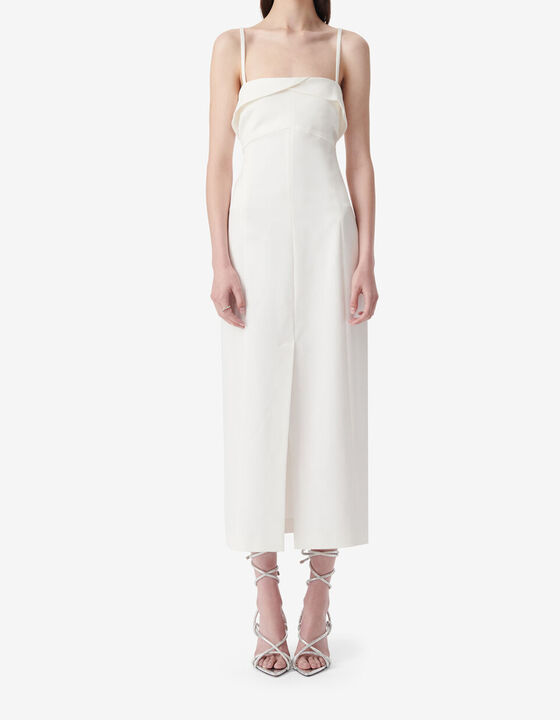 LONG STRAPLESS DRESS