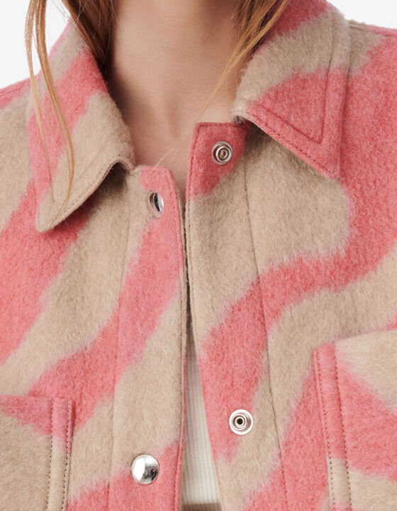 LONG ZEBRA PATTERN JACKET