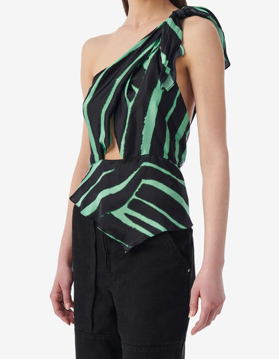 ASYMMETRICAL SILK TOP