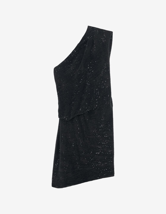 ASYMMETRICAL SEQUINED DRESS